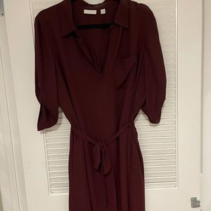 Gently worn, brown women’s large dress 3/4 length